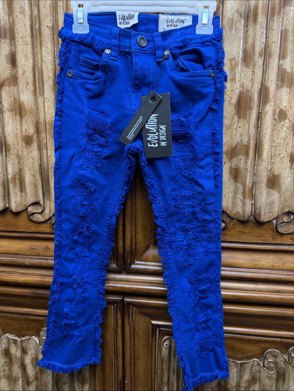 Revolution Kid’s Distressed Skinny Jeans - Cobalt Blue